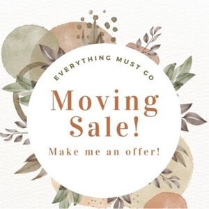 Moving Sale Announcement!!